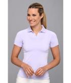 Adidas Golf Solid Jersey Polo '14 (solar Blue/white) Women's Short Sleeve Knit