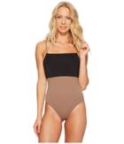 Mara Hoffman Color Block Combo One-piece (black/brown) Women's Swimsuits One Piece