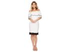 Adelyn Rae Hilda Off Shoulder Dress (white/black) Women's Dress
