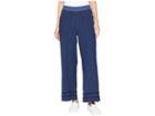Mod-o-doc Linen Rayon Cropped Pants With Fringe Trim (new Navy) Women's Casual Pants