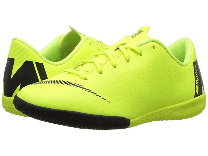 Nike Kids Vaporx 12 Academy Indoor Competition Soccer(little Kid/big Kid) (volt/black) Kids Shoes