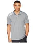 Adidas Golf 3-stripes Polo (grey Three) Men's Clothing