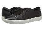 Ecco Soft 7 Cap Toe (black/black Cow Leather) Women's  Shoes