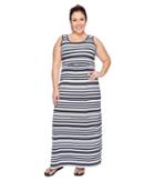 Columbia Plus Size Reel Beautytm Ii Maxi Dress (collegiate Navy Variegated Stripe) Women's Dress