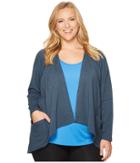 Lucy Extended Light Hearted Wrap (deep Lagoon Heather) Women's Clothing