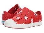 Native Kids Shoes Jefferson Print (little Kid) (torch Red/shell White/big Star Print) Kids Shoes