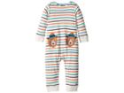 Joules Kids Applique Coverall (infant) (multi Stripe Bear) Boy's Jumpsuit & Rompers One Piece