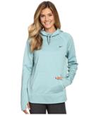 Nike All-time Pullover Training Hoodie (cannon/green Glow/seaweed) Women's Clothing