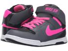 Nike Sb Kids Mogan Mid 2 Jr (little Kid/big Kid) (dark Grey/black/white/pink Blast) Kid's Shoes