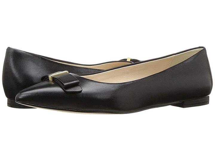 Cole Haan Elsie Bow Skimmer Ballet Flat (black Leather) Women's Shoes