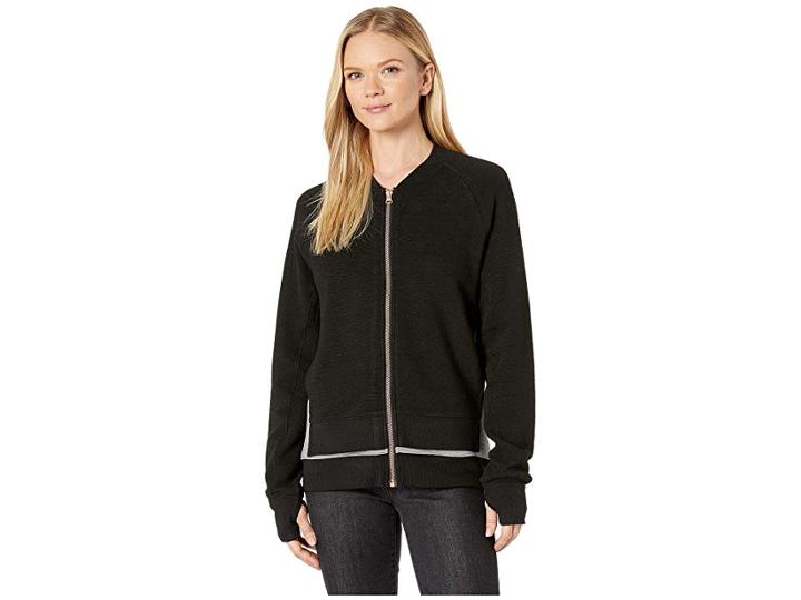 Shape Activewear Sublime Double Layer Jacket (black/grey Heather) Women's Coat