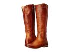 Frye Paige Tall Riding (cognac Antique Pull Up) Women's Pull-on Boots