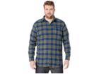 Columbia Big Tall Boulder Ridge Long Sleeve Flannel (collegiate Navy Pop Plaid) Men's Long Sleeve Button Up