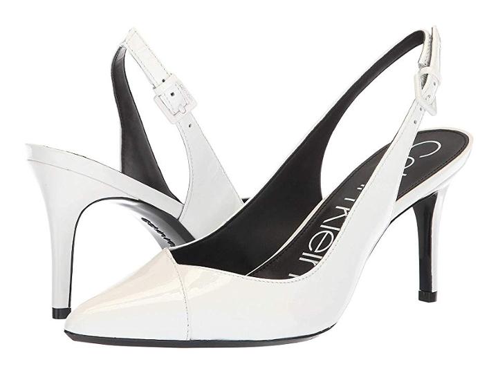 Calvin Klein Gwenith (platinum White Patent) Women's Shoes