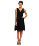 Donna Morgan Jessie Silk Chiffon Dress (black) Women's Dress