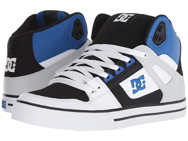 Dc Pure High-top Wc (black/white/blue) Men's Skate Shoes