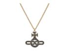 Vivienne Westwood Man Infinity Pendant Necklace (black Cz/gold/ruthenium) Necklace