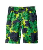Columbia Kids Solar Streamtm Ii Boardshort (little Kids/big Kids) (cyber Green Palms Print) Boy's Swimwear