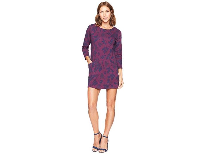Joules Rhona Jersey Jacquard Tunic (plum Etched Botanical) Women's Blouse