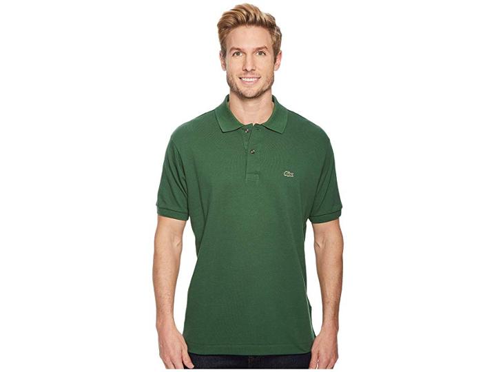 Lacoste Short Sleeve Classic Pique Polo Shirt (green) Men's Short Sleeve Pullover