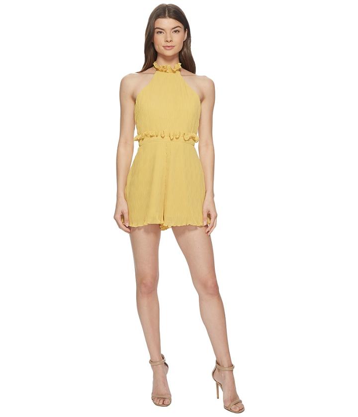 Keepsake The Label Skylines Playsuit (golden Yellow) Women's Jumpsuit & Rompers One Piece