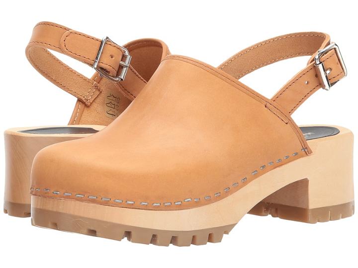 Swedish Hasbeens Jill (nature) Women's Clog/mule Shoes