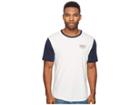 Brixton Novato Short Sleeve Knit Shirt (off-white/navy) Men's Short Sleeve Knit