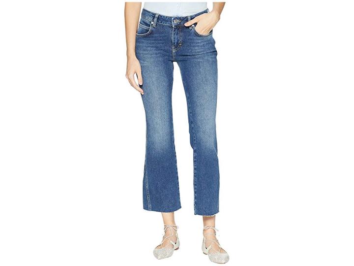 Free People Rita Crop Flare (dark Denim) Women's Jeans