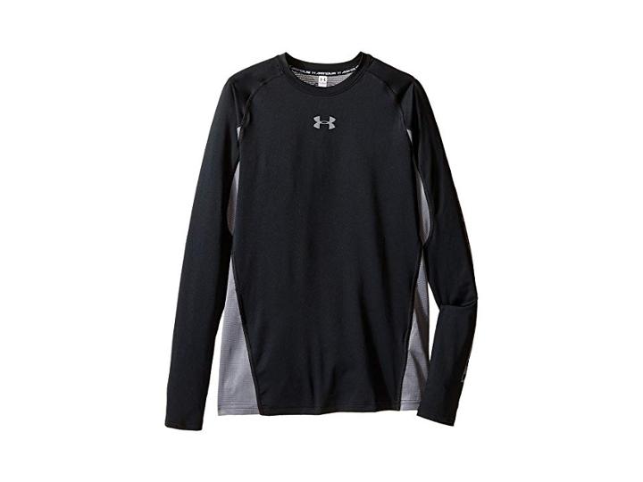Under Armour Kids Armour Up Long Sleeve (big Kids) (black/graphite/graphite) Boy's Clothing
