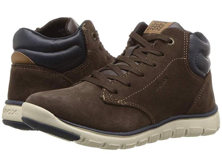 Geox Kids Xunday Boy 10 (little Kid/big Kid) (brown/navy) Boy's Shoes