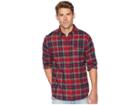 Vissla Central Coast Long Sleeve Flannel (red) Men's Clothing