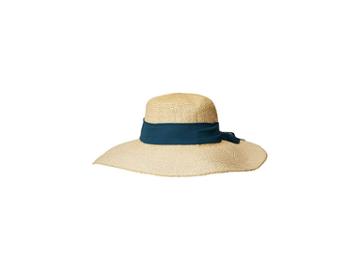 San Diego Hat Company Pbl3096os Woven Paper Floppy W/ Scarf Bow Trim (teal) Caps