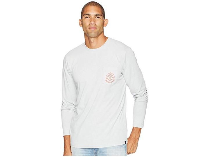 Mountain Hardwear 3 Peakstm Long Sleeve Pocket Tee (heather Grey Ice) Men's Long Sleeve Pullover