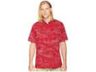 Quiksilver Waterman Wind And Waves Short Sleeve Woven Shirt (rio Red) Men's Clothing