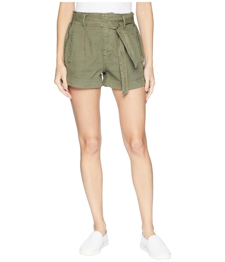 Splendid Twill Belted Shorts (antique Military Olive) Women's Shorts