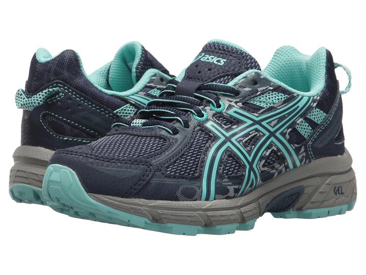 Asics Kids Gel-venture 6 Gs (little Kid/big Kid) (indigo Blue/aruba Blue/mid Grey) Girls Shoes