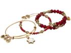 Alex And Ani Snowflake Set Of 3 Bracelet (rafaelian Gold) Bracelet