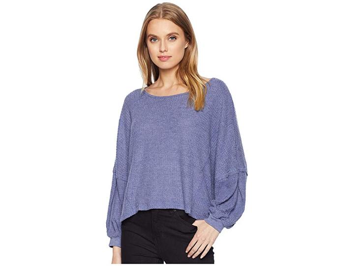 Free People Love Me Thermal (blue) Women's Clothing