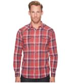 Lucky Brand Santa Fe Western Shirt (red Plaid) Men's Clothing