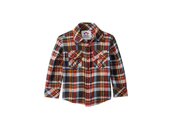 Appaman Kids Flannel Shirt With Elbow Patches (toddler/little Kids/big Kids) (baked Apple Plaid) Boy's Clothing
