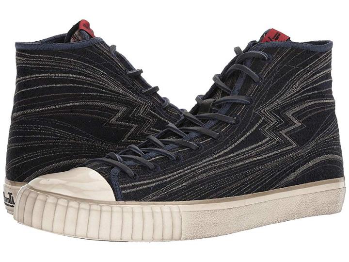 John Varvatos Mid Top Engineered (midnight) Men's Lace Up Casual Shoes