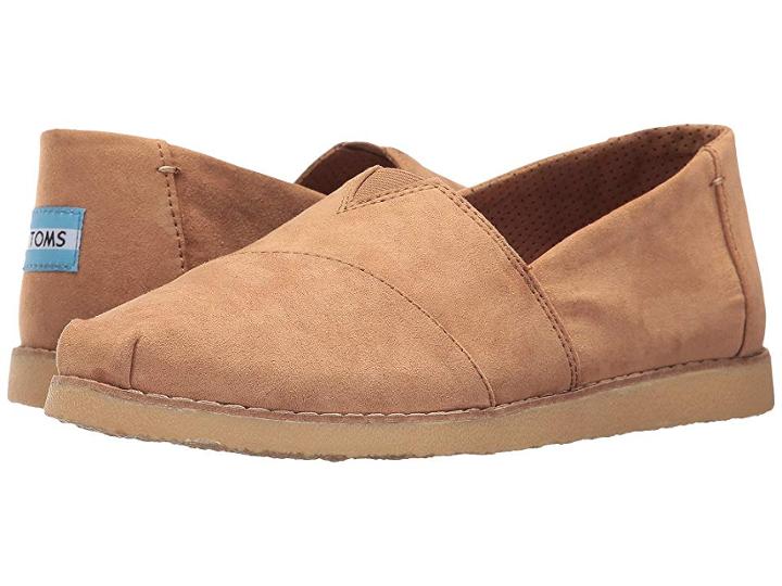 Toms Alpargata Crepe (toffee Microfiber) Women's Flat Shoes