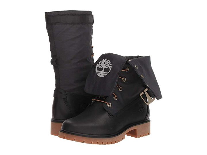 Timberland Jayne Waterproof Gaiter Boot (black Full Grain/black) Women's Lace-up Boots