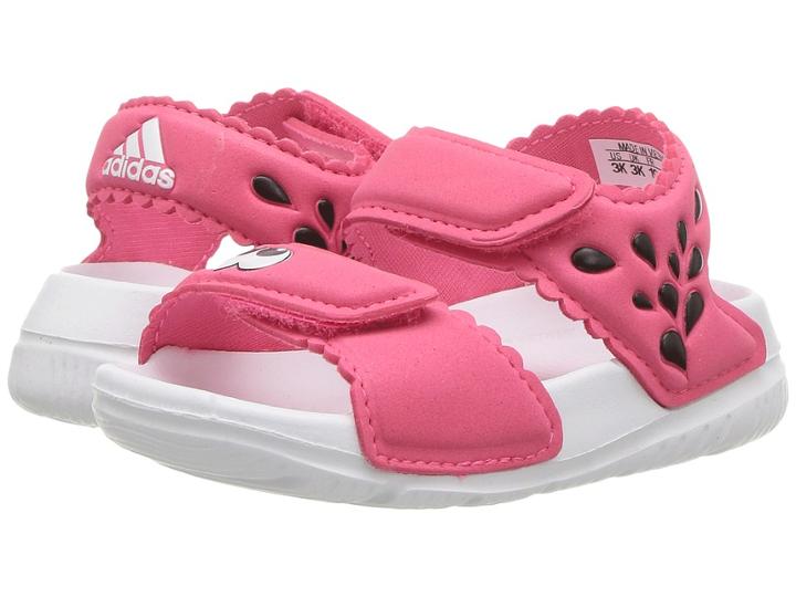 Adidas Kids Altaswim 2 (infant/toddler) (real Pink/white/black) Girls Shoes