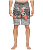 Speedo Aloha Stripe E-boardshorts (deep Steel) Men's Swimwear