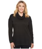 Columbia Plus Size Easygoing Long Sleeve Cowl (black) Women's Clothing