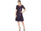Adrianna Papell Sequin Short Dress (aubergine) Women's Dress