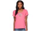 Life Is Good The Love Tree Crusher Scoop Neck Tee (fiesta Pink) Women's T Shirt