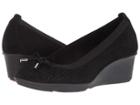 Anne Klein Carissa (black/black Nubuck) Women's Shoes