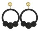 Kate Spade New York The Bead Goes On Hoop Statement Earrings (black) Earring
